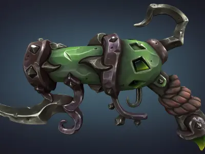 Pirate pistol Low-poly 3D model buy