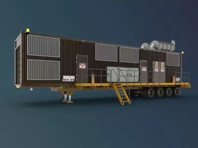 industrial mining genset 3D model