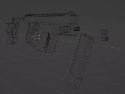 Low Poly KRISS Vector 3D model