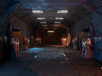 Futuristic command center 3D model 3D model
