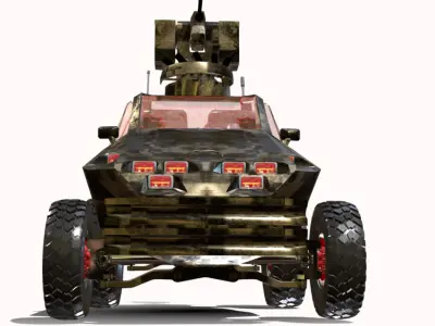 aranha 4x4  Low-poly 3D model