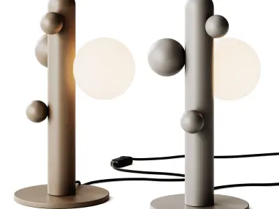 Lunar T Table Lamp by Babich studio 3D model