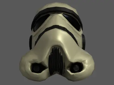 Stormtrooper Lowpoly model star wars helmet Low-poly 3D model