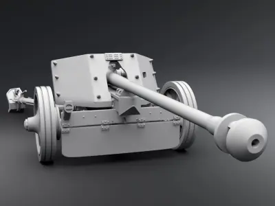 Pak 40 Scale model 3D print model