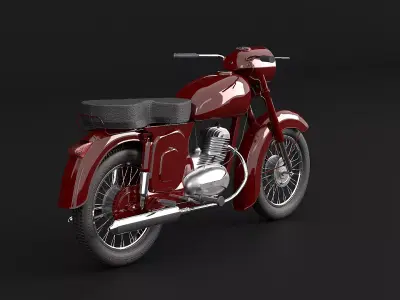 Classic Motorcycle 3D model