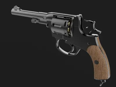 Nagant M-1895 Low-poly 3D model