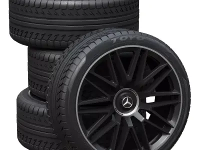 Mercedes wheels 3D model by zifir3d