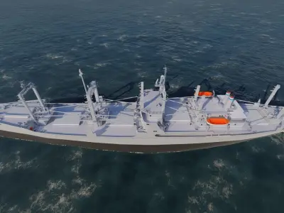 collection ships-Bulk carrier ship-tanker ship 3D model buy