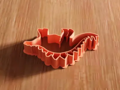 Dinosaur Stegosaurus Cookie Cutter STL File - 136 3D print model