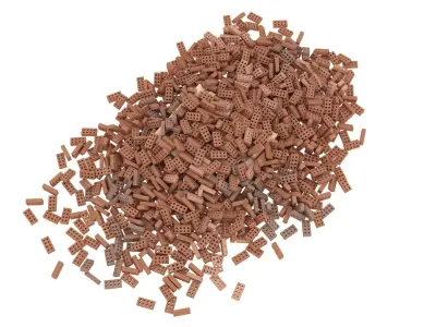 bricks pallet pile 4 3D model