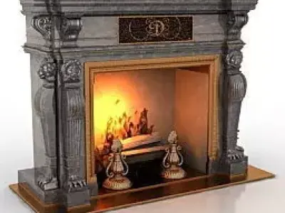 Fireplace ornate 3D model