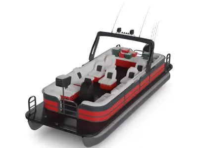 Leisure Pontoon 3D model from CGTrader - PBR