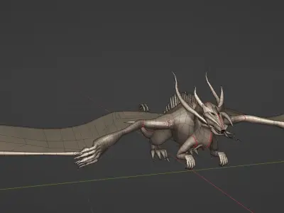 Dragon Low-poly 3D model 4