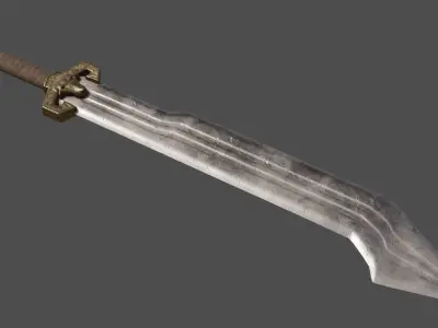 Dwarven Sword Low-poly 3D model purchase