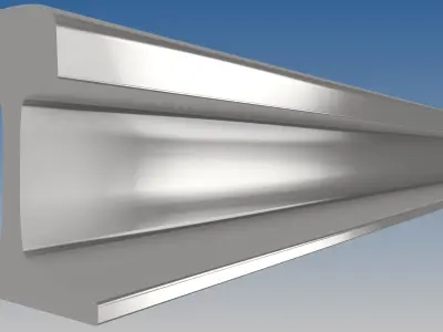 British Standard-EN13674 49E3 rail 3D model