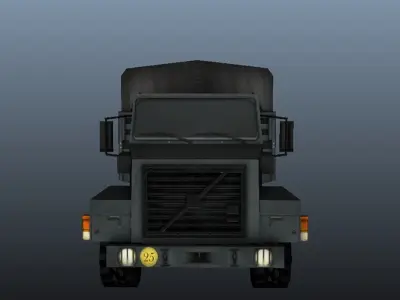 Army Truck Low-poly 3D model