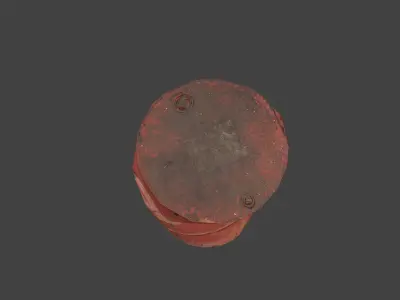 Barrel clay pot Low-poly 3D model