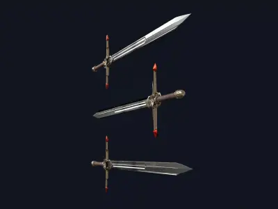 Elven Hunter Sword Low-poly 3D model purchase