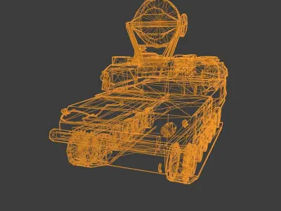 tank zsu 23 Low-poly 3D model