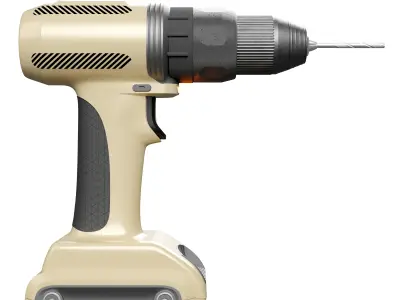 Drill Machine  Realistic 3D Model  STL FBX OBJ GLB 3D model