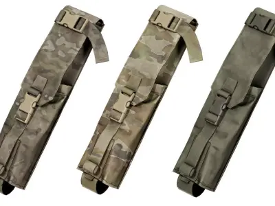 ADA MILITARY POUCHES BUNDLE 02 Low-poly 3D model