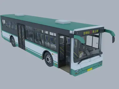 Kunming City Bus    Golden Dragon Bus      3D model