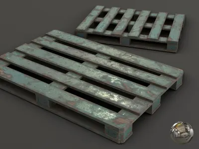 Euro Pallets Assets 02 Low-poly 3D model