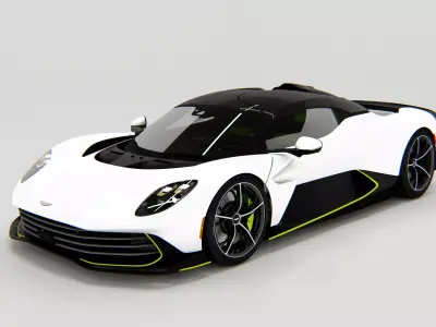 Aston Martin Valhalla 2025 Low-poly 3D model