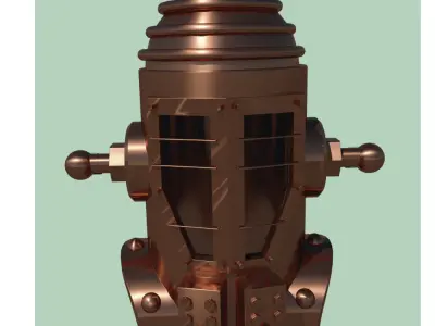 Antique diving helmet Low-poly 3D model