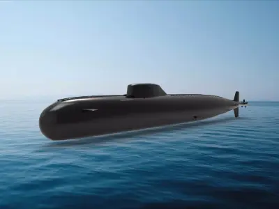 Charlie-class submarine 3D model