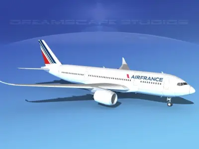 Airbus A350-800 AirFrance 3D model