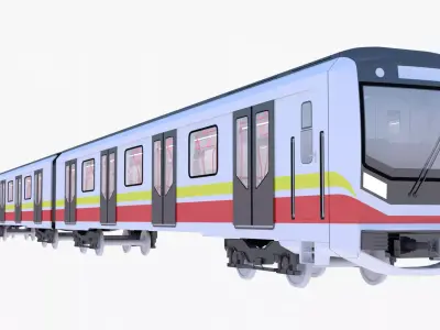 Sofia metro train 3D model