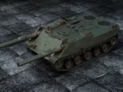 Tank Versuchstrager VT1-2 Leopard 3 game-ready low-poly Low-poly 3D model