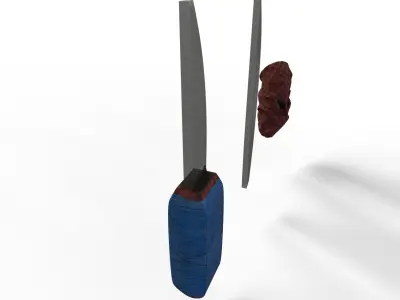 Post-apocalyptic glass knife 3D model