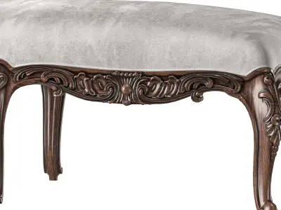 andrea fanfani bench and pouf 734 3D model