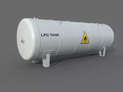 Lpg Storage Tank Low-poly 3D model