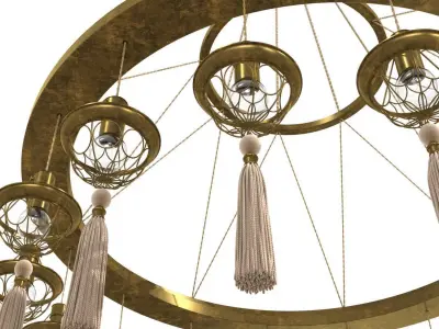 Lutyens Concentric Hoop Chandelier incollect 3D model