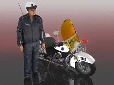 Lowrider Cop 4K 3D model