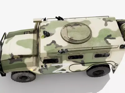Tigr Russian Vehicle Low-poly 3D model