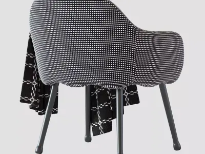 Corolla 270 White Armchair by Cristina Celestino 3D model