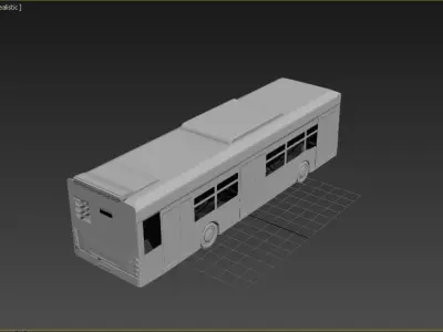 lowpoly bus 3D model