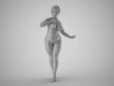 Slenderness woman in 3D print model