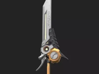 Mosquito Blade - Low Poly 3D Model Free low-poly 3D model