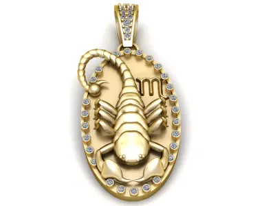 SCORPIO INSECT PENDANT 3D PRINTABLE MODEL 3D print model