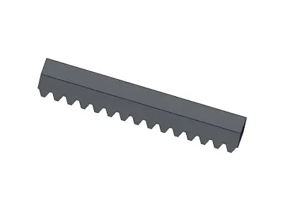 Involute Rack Low-poly 3D model