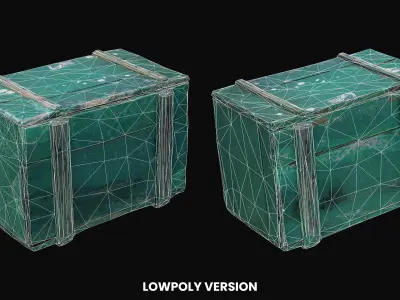 Wood Box 01 - HeraScans Low-poly 3D model