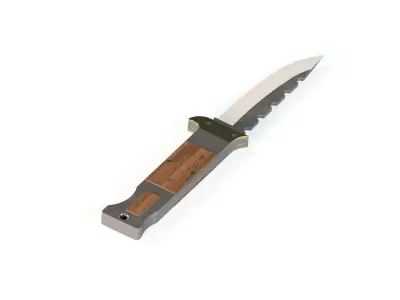 Knife Low-poly 3D model 19