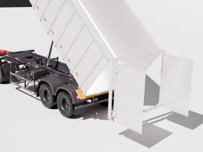 roll on roll off trailer 3D model