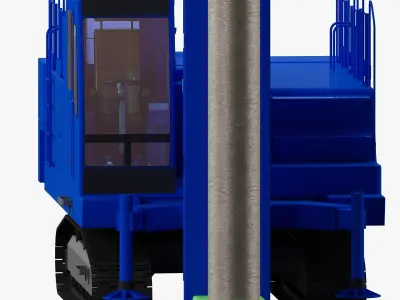 Drilling Rig Low-poly 3D model-Nissha DHJ45 Low-poly 3D model