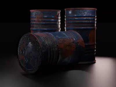 Rusted Barrel 3D model